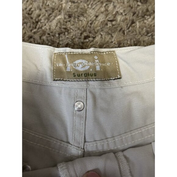 L.E.I. Vintage Cream White Shorts Mid Rise Y2k 90s Basic Casual Sz 28” - Picture 5 of 9